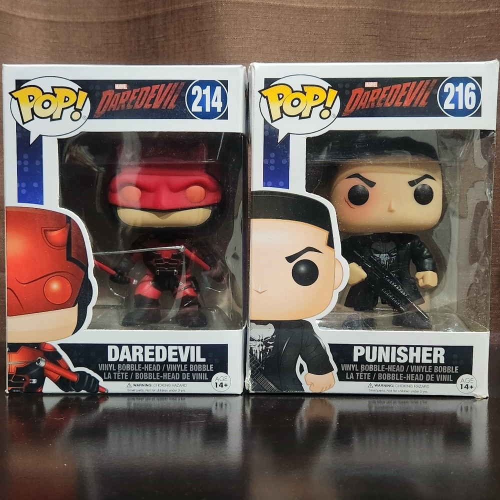 Funko Pop! Marvel Daredevil 214 and Punisher 216 Daredevil TV Series Figures Set